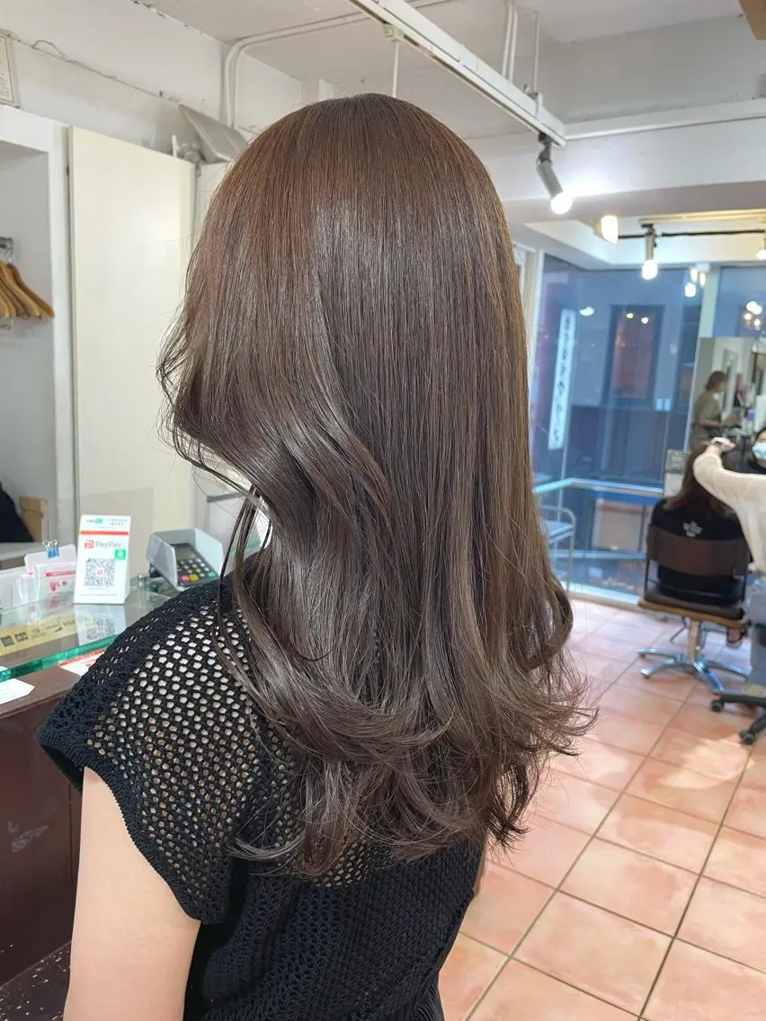 ロング カラー アッシュ 🦋透明感 艶カラー Rie🦋のヘアスタイル