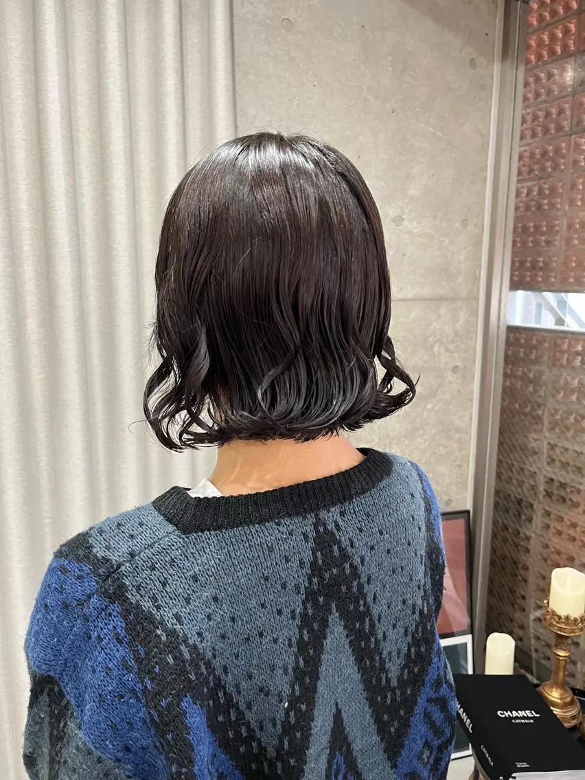 ショート パーマ カット パーマ ロングパーマ木村 ボブパーマのヘアスタイル