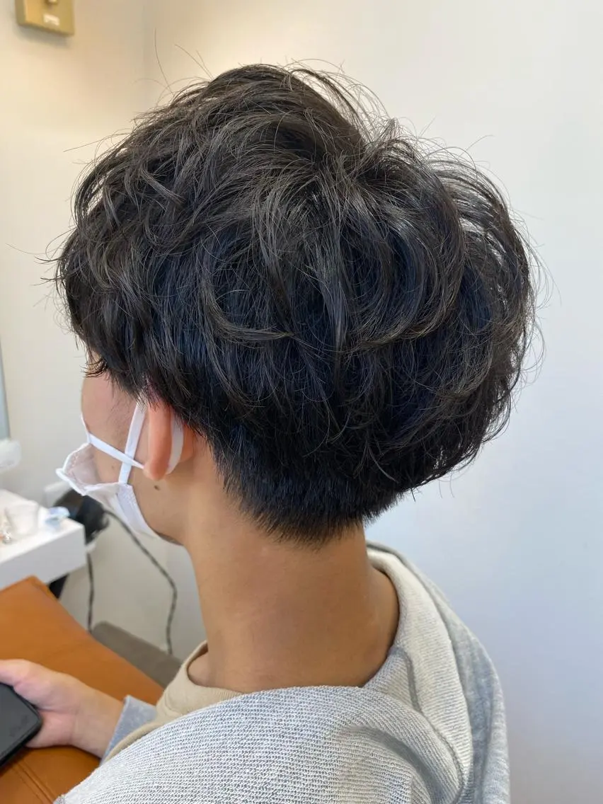 ショート パーマ メンズ メンズパーマ カット [メンズカット］日高 伸太朗tocca船橋のヘアスタイル