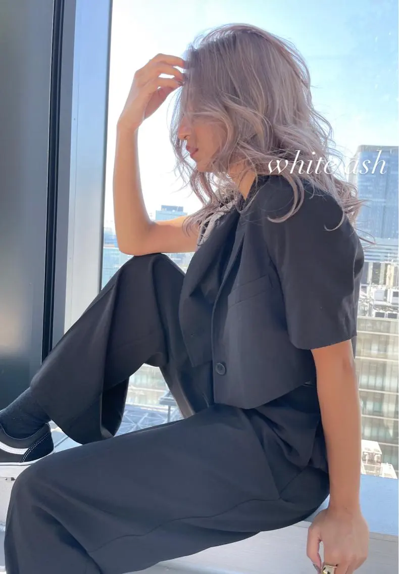 ロング カラー ブリーチ カット ヘアカラー トリートメント ヘアセット 💜ハイトーン💛 マジカルかいちゃんのヘアスタイル