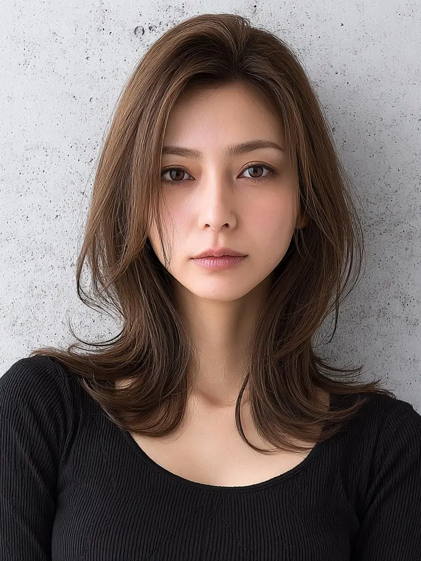 セミロング カラー アッシュ アッシュブラウン ブラウンカラー 透明感カラー 韓国風ヘア ヘアカラー beauty: beast 熊本店のヘアスタイル