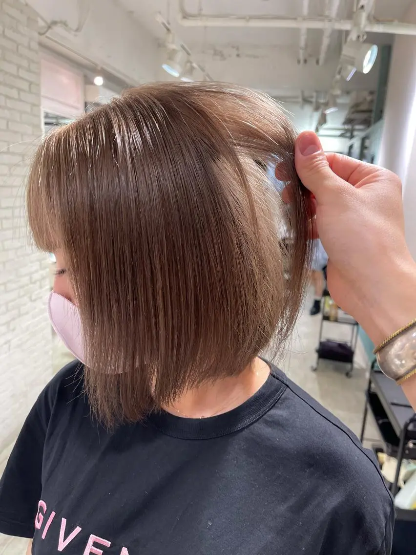 ミディアム カラー ヘアアレンジ レイヤー＆カラー 人気美容師倉崎涼のヘアスタイル