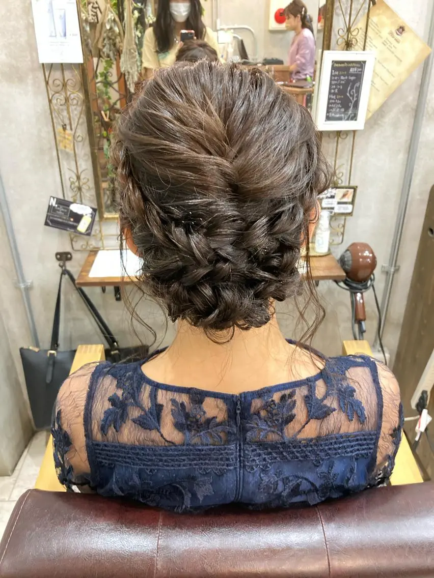 ロング ヘアアレンジ 結婚式・ブライダル カット スパのヘアスタイル
