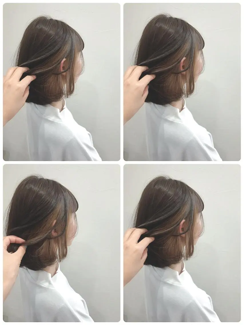 ミディアム カラー ヘアアレンジ 豊橋美容院 ソンリエのヘアスタイル