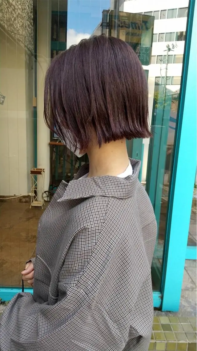 ショート 切りっぱなしボブ ボブ 渡邊 恭汰のヘアスタイル