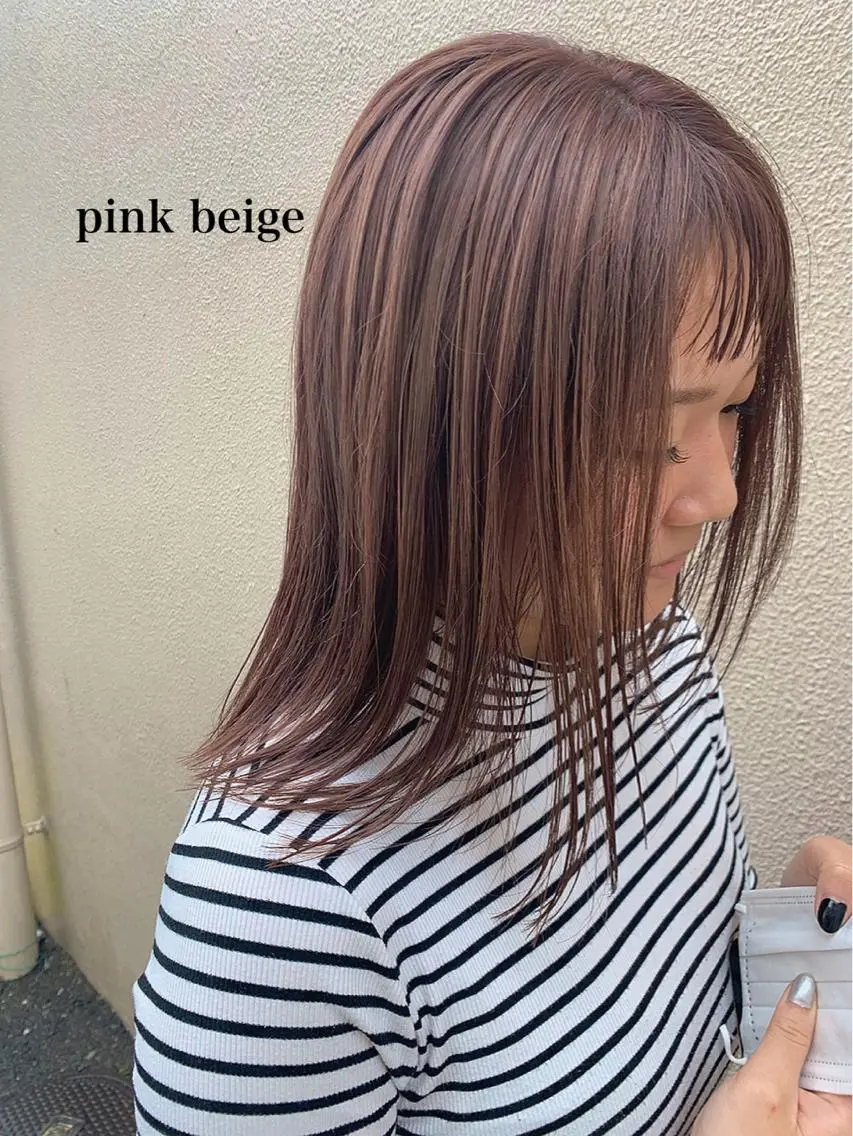 ミディアム カラー 透明感カラー👑 井上美乃里のヘアスタイル
