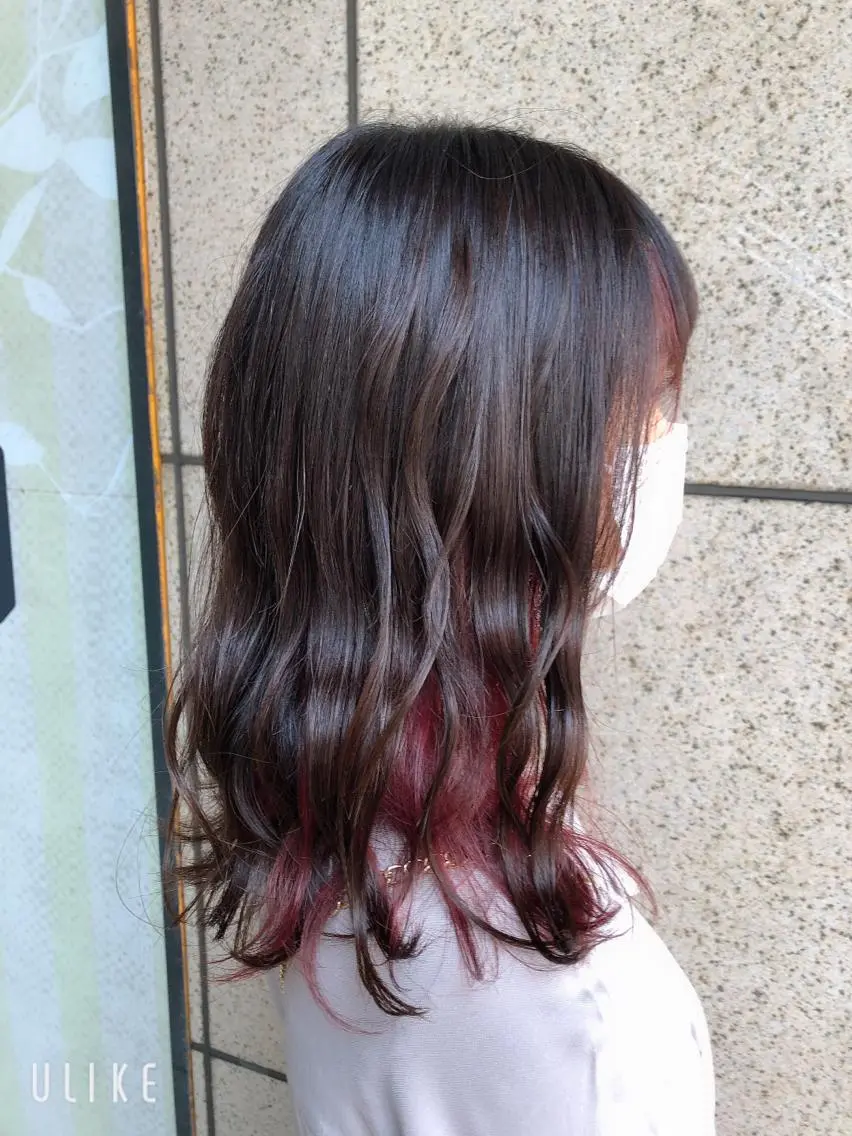 セミロング カラー インナーカラー 清永 隆二のヘアスタイル