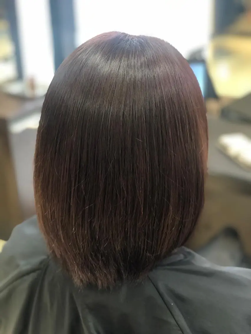 ミディアム カラー ブラウンカラー ラベンダーカラー ラベンダーブラウン 嶌田 沙紀のヘアスタイル