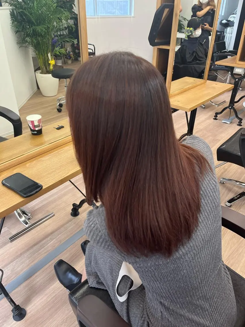 ロング カラー パーマ ヘアアレンジ メンズ キッズ マツエク・マツパ アイブロウ HIROKO / 透明感暖色カラー🎀のヘアスタイル