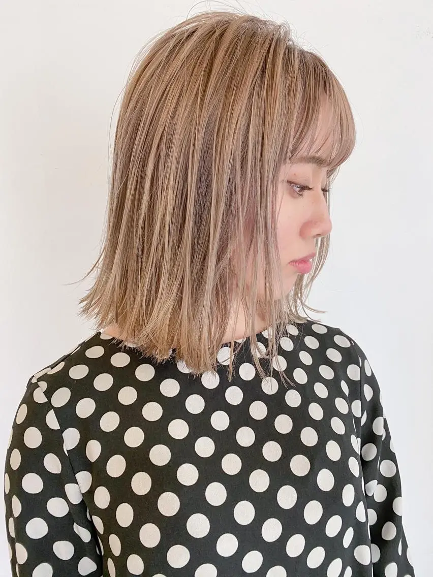 ミディアム カラー ヘアカラー ness🎖️ カミカリスマ受賞のヘアスタイル