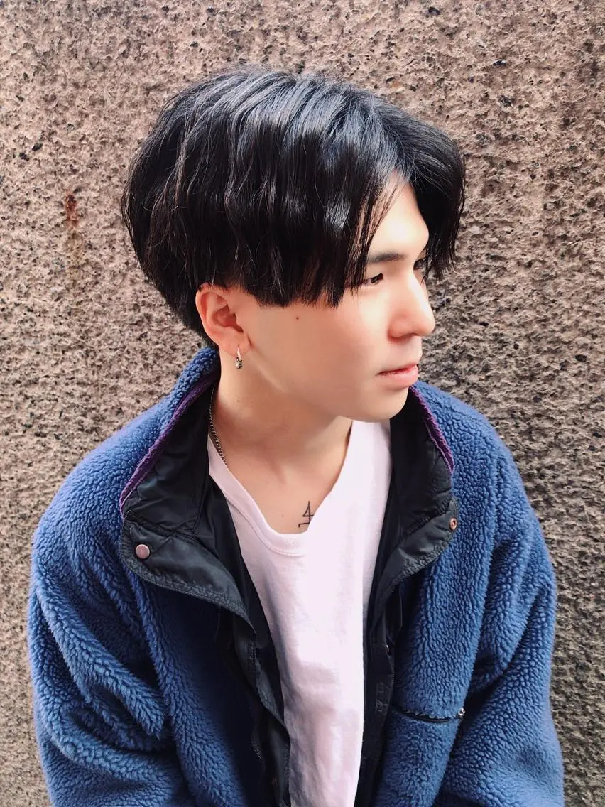 ショート カラー パーマ ヘアアレンジ メンズ カット ちこ .のヘアスタイル
