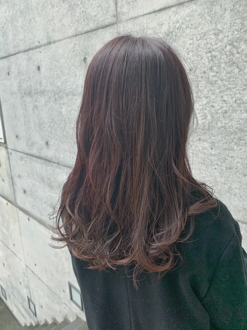 セミロング カラー パーマ 韓国レイヤー/艶髪 WATSUKIのヘアスタイル
