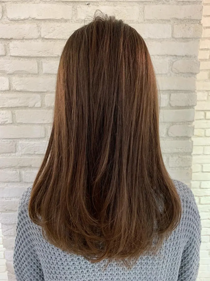 ロング カラー パーマ ネイル マツエク・マツパ レイヤー＆カラー 人気美容師倉崎涼のヘアスタイル