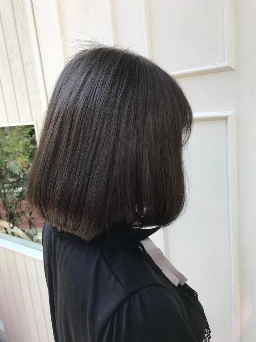 ショート カラー グレージュ ボブ 🫟Blanco🫟 Color&Careのヘアスタイル