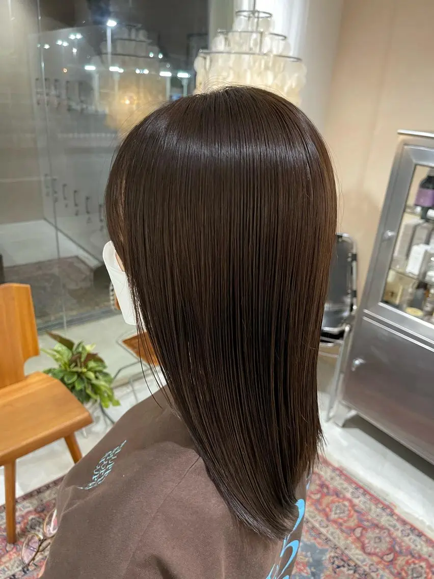 ミディアム パーマ 勝山 雪菜のヘアスタイル