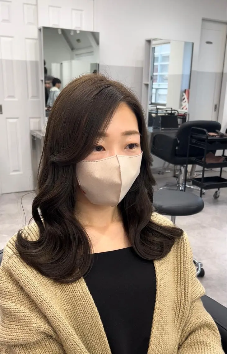 セミロング カット ヘアカラー トリートメント 🫧髪質改善 講師🫧🍎幹細胞のヘアスタイル
