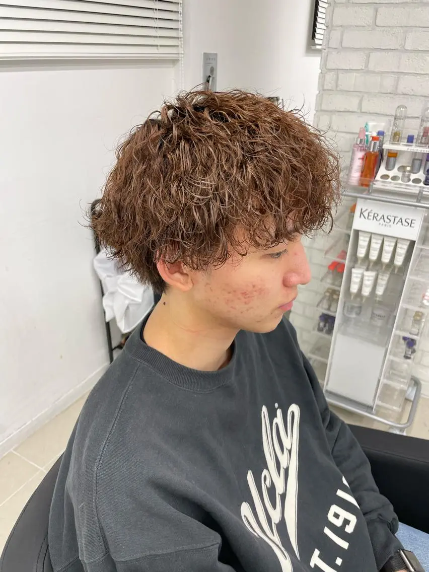ショート カラー パーマ ヘアアレンジ メンズ 🔥メンズ特化🔥 木村 祐太のヘアスタイル