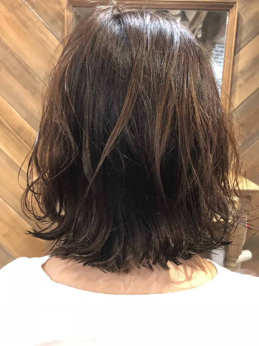 ミディアム カラー ヘアアレンジ ブラウンカラー ナチュラルブラウン ボブ カット ヘアカラー トリートメント 半個室サロン🫧 ササキアヤカのヘアスタイル