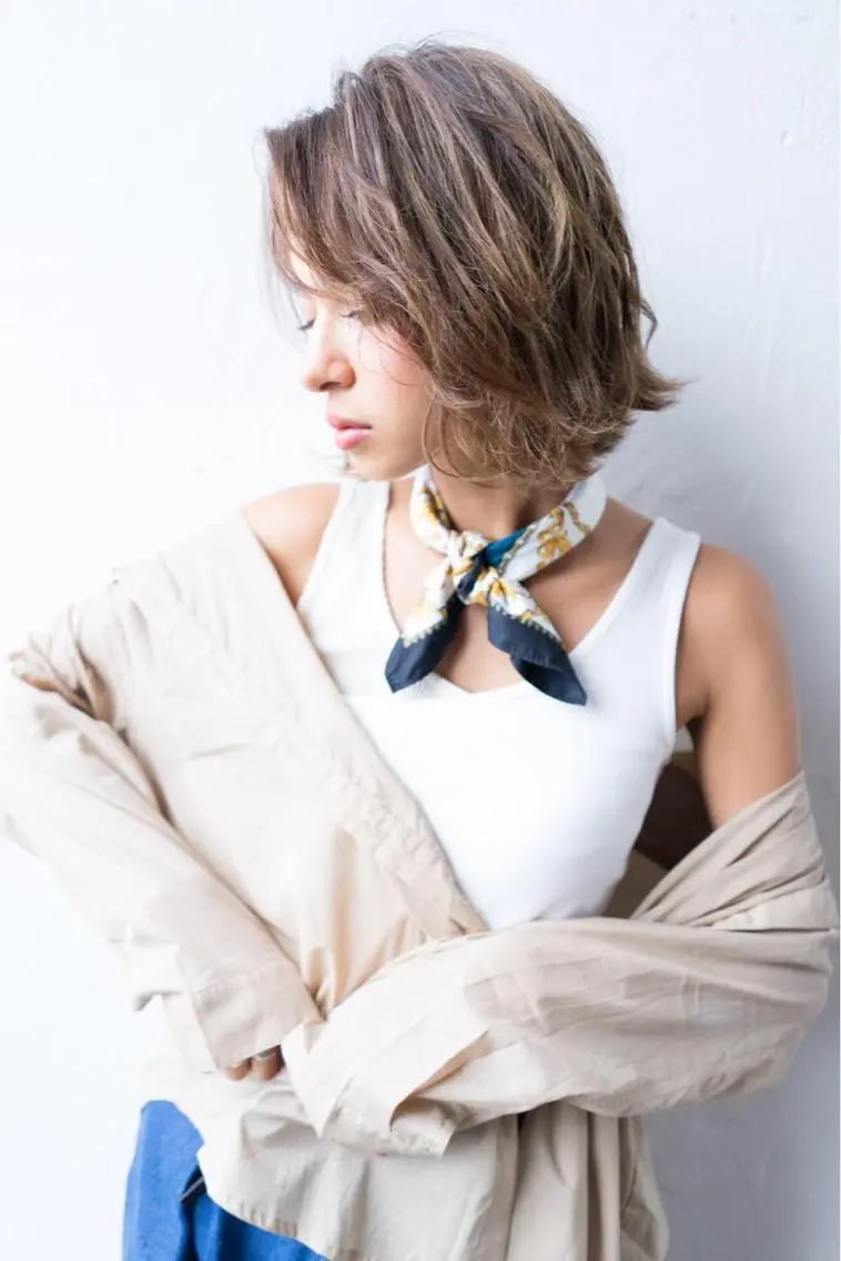 ショート カラー 似合わせカット/ レイヤーカット/新谷のヘアスタイル