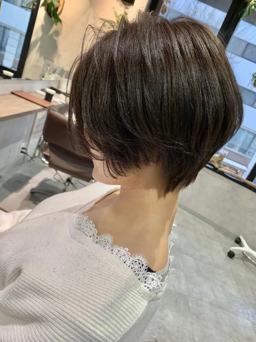 ショート カラー カット ヘアカラー トリートメント 髪質改善will hairdesignのヘアスタイル