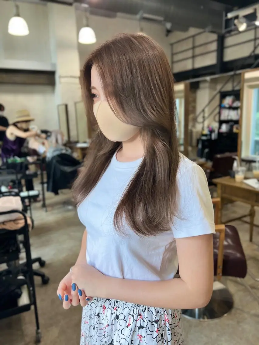 カラー ヘアカラー ✨ブリーチなしカラー ×髪質改善✨松村 潤のヘアスタイル