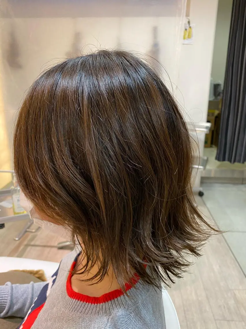 ミディアム 外ハネヘア 柳澤 和也のヘアスタイル