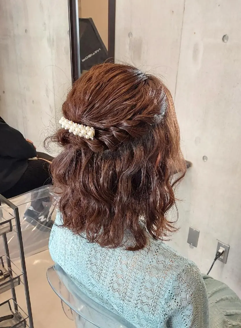 ミディアム ヘアアレンジ あかね☆ヘアアレンジ /ボブ/縮毛矯正のヘアスタイル