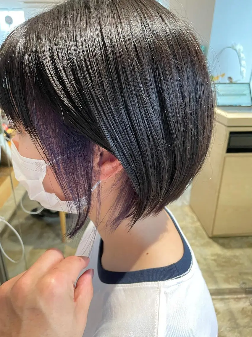 ショート カラー インナーカラー ボブ 新井啓介 宇都宮美容師のヘアスタイル