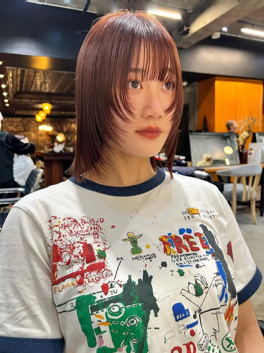 セミロング カラー 圧倒的デザイン力 店長🎨RENAのヘアスタイル