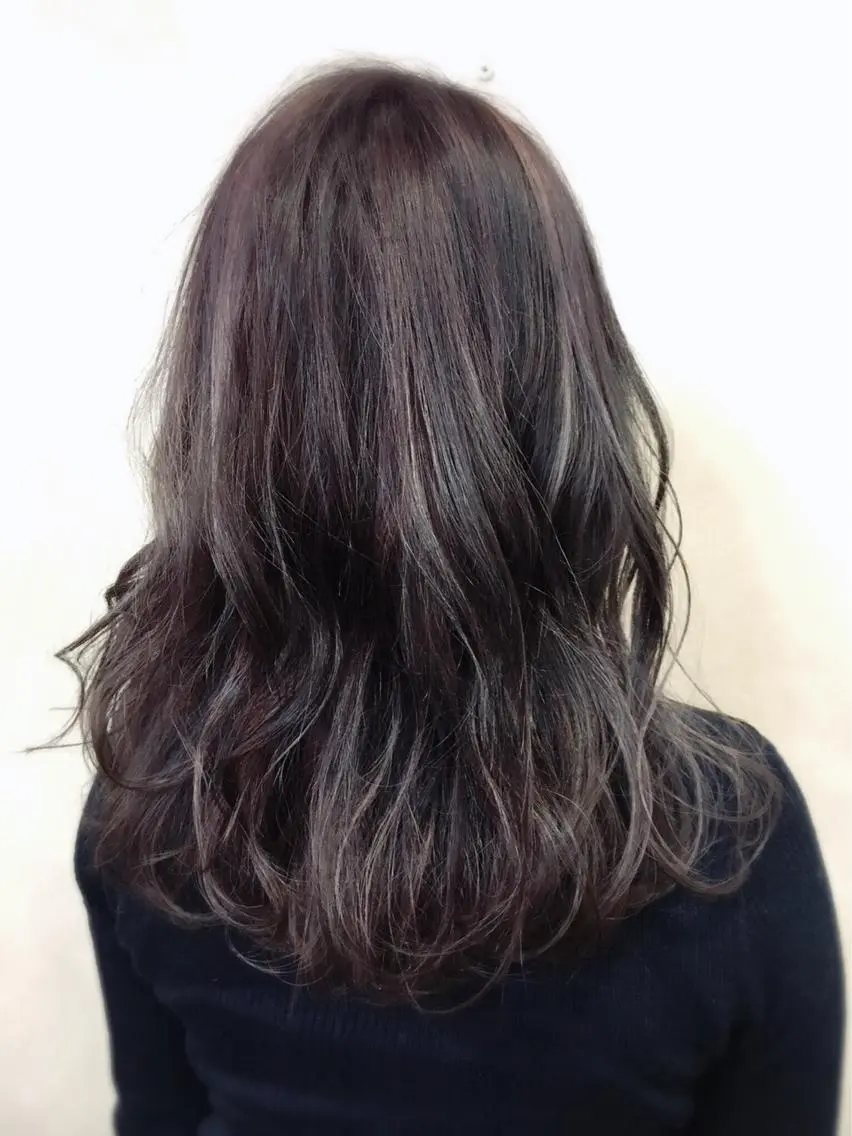 ミディアム セミロング ロング ハイライト 韓国ヘア🤍髪質改善 🇰🇷AKANEのヘアスタイル