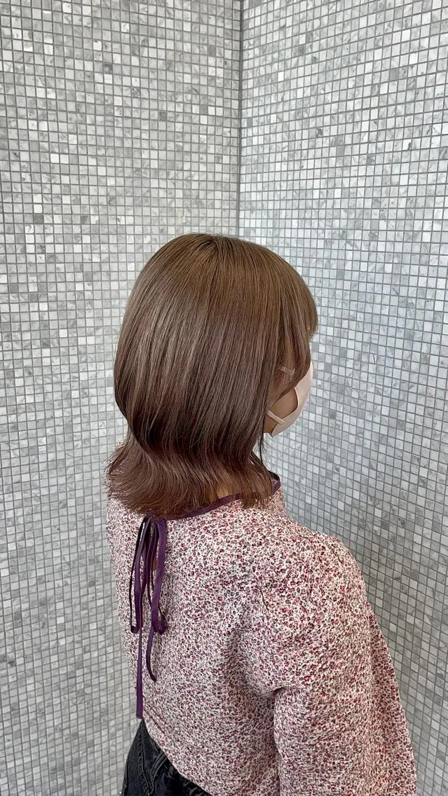 カラー ブリーチ ケアブリーチ ヘアカラー 地毛風ストレート/ 髪質改善/セキネのヘアスタイル