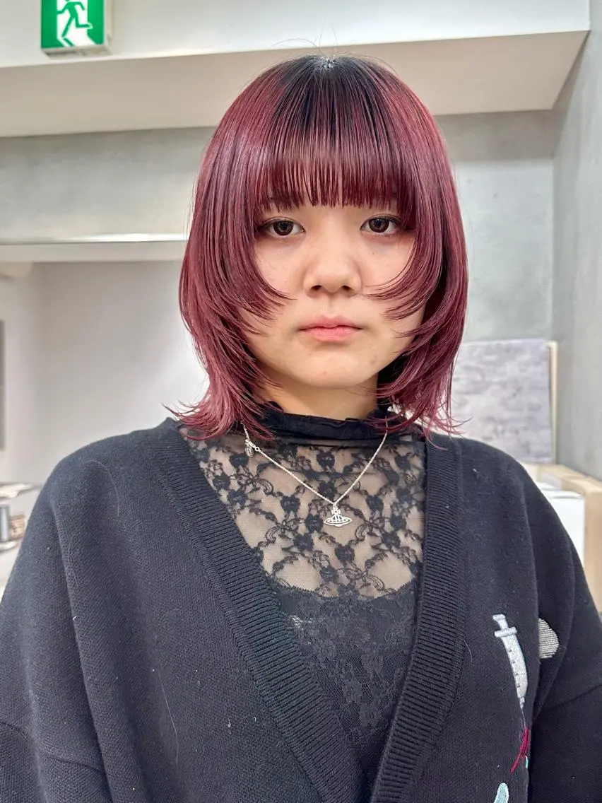 ショート カラー パーマウルフショート 濱田匠のヘアスタイル