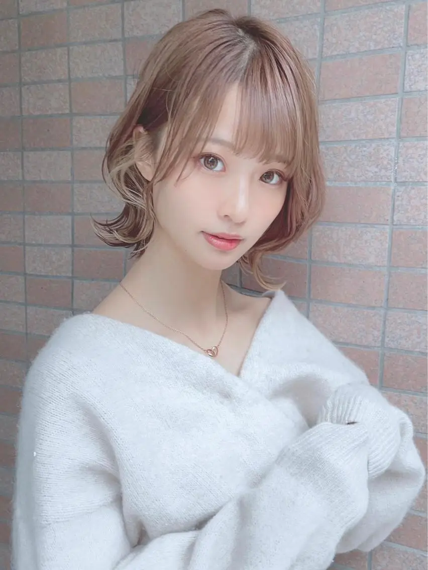 ミディアム カラー パーマ ヘアアレンジ 【公式】amble luxe池袋東口🩷のヘアスタイル