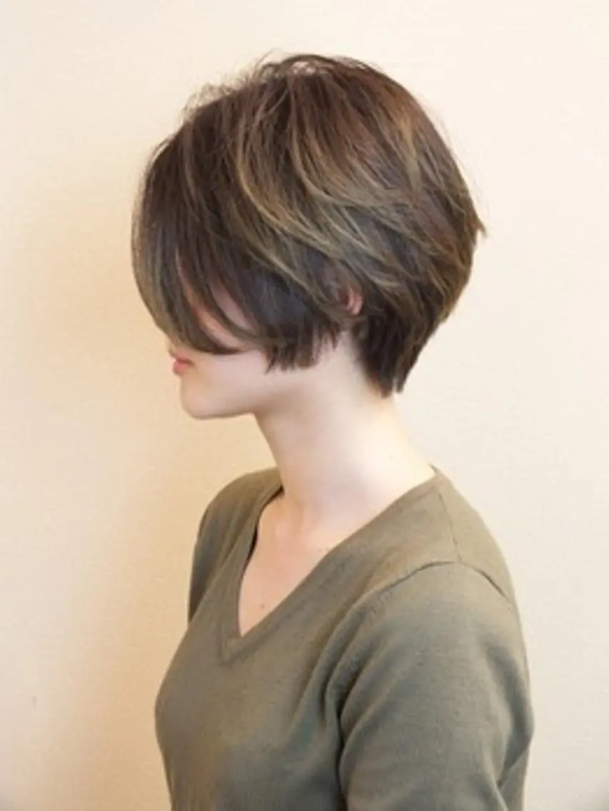 ショート カラー ハイライトカラー ハイライト ショートヘア THREE 関根大のヘアスタイル