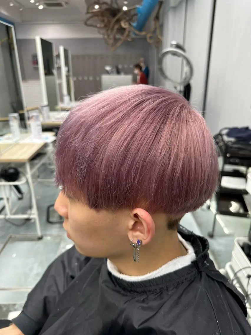 カラー パーマ メンズ 松戸レイヤーカット 塚原悠斗のヘアスタイル