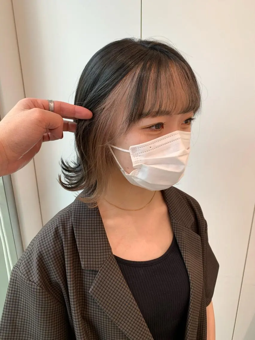 ショート カラー ヘアアレンジ ダブルカラー｜ なおき｜池袋美容師のヘアスタイル