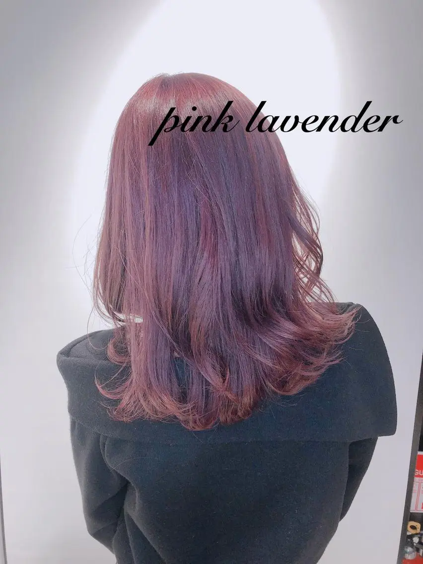 セミロング カラー ヘアアレンジ ブリーチ ピンクカラー ヘアカラー トリートメント 透明感カラー 古山 結季🌙🖤のヘアスタイル