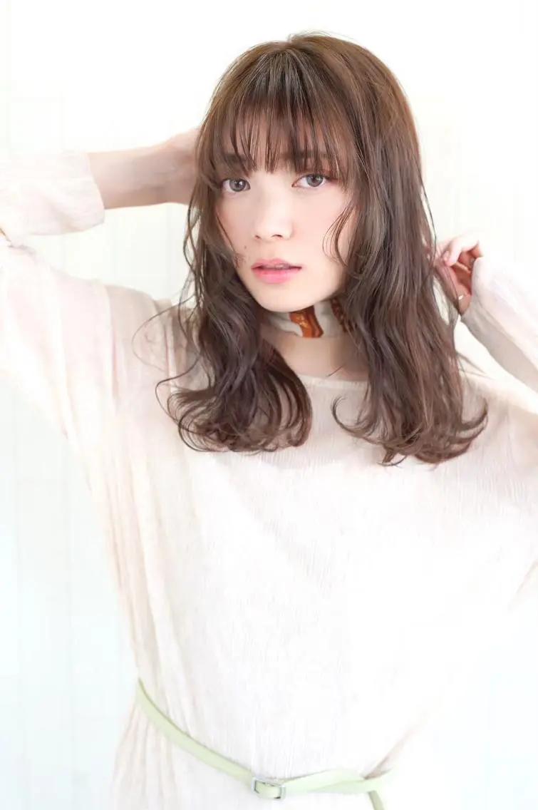 ミディアム カラー ヘアカラー 横井 準也のヘアスタイル