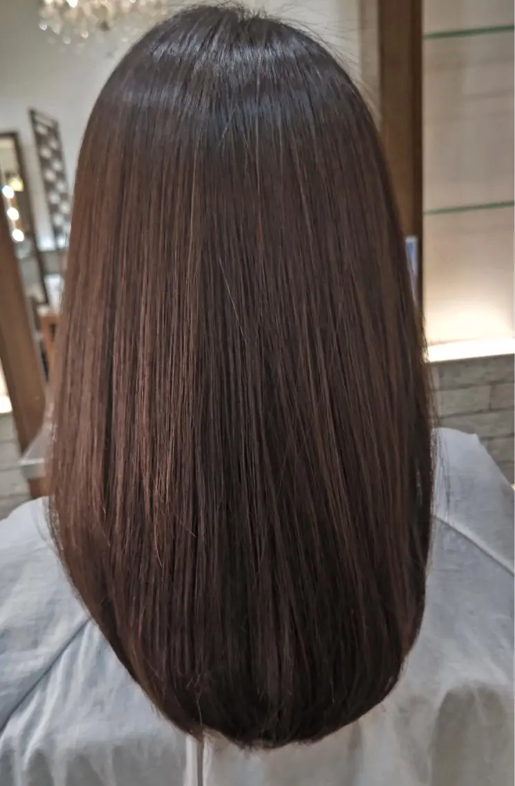 セミロング カラー 髪質改善 トリートメント 髪質改善⭐️⭐️⭐️ コワフェルドエクセルのヘアスタイル