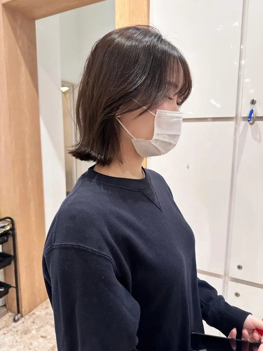 ショート カラー ヘアアレンジ 切りっぱなしボブ ショートボブ グレージュ オリーブカラー ピンクカラー 🌿レイヤー/ブリー チ/🌿JINのヘアスタイル
