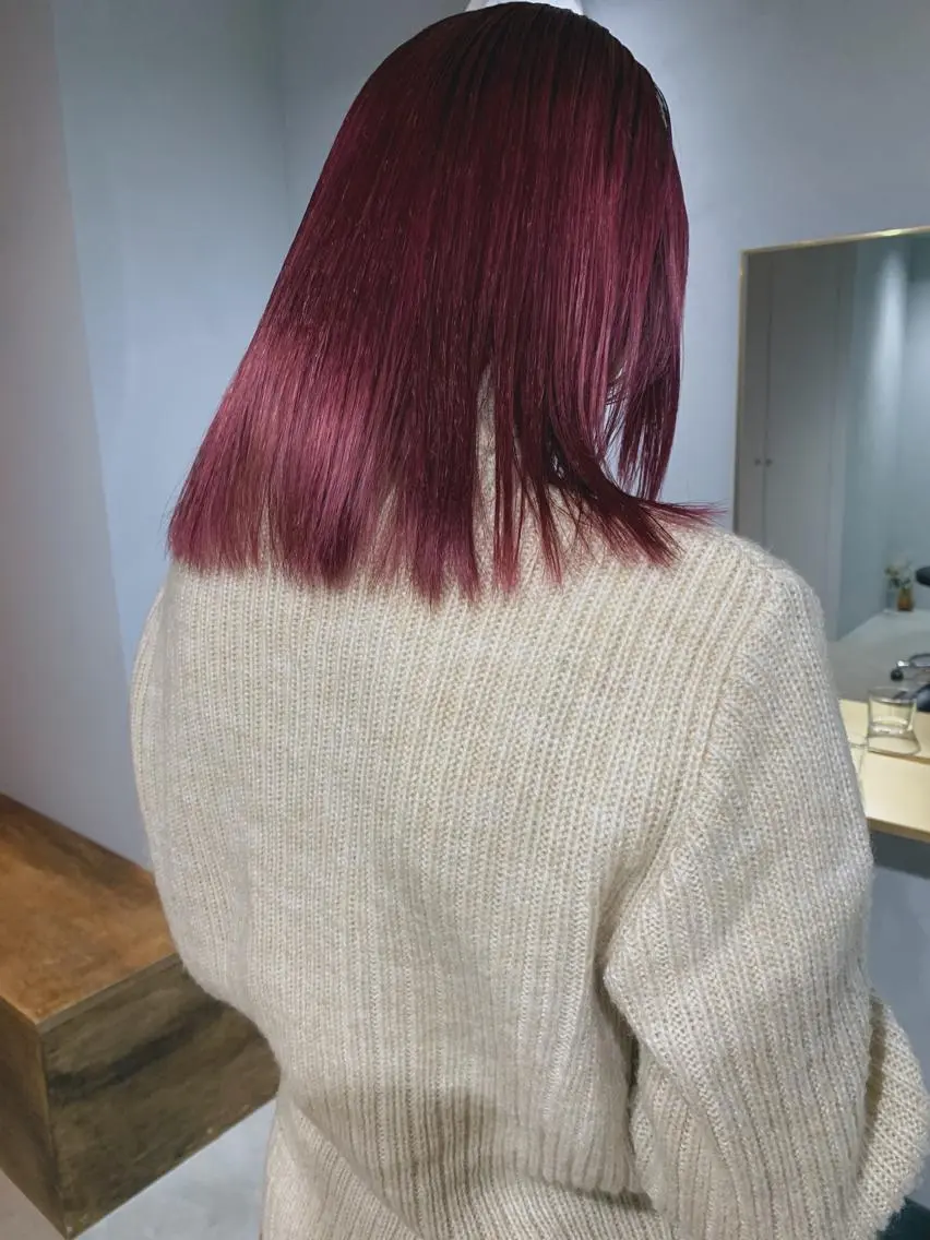 ロング カラー ボブパーマコテ巻き風 パーマNo1深江秀平のヘアスタイル