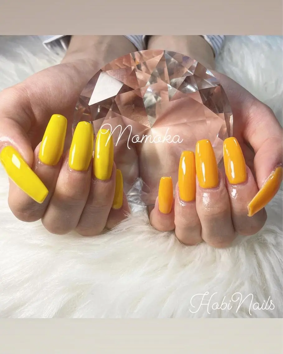 ネイル 長さ出し ワンカラーネイル Momo nailsalonのネイルデザイン