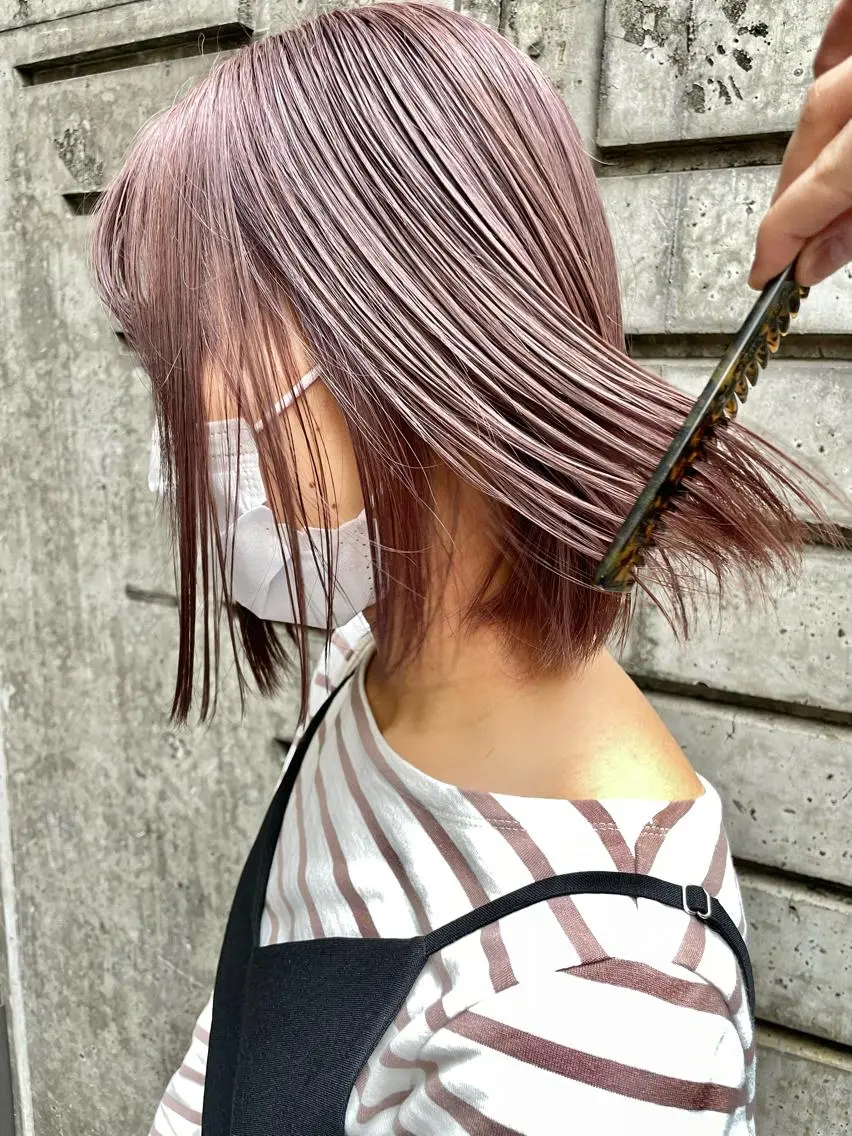 ショート カラー 👩🏻ボブ/ 髪質改善ダブルカラーのヘアスタイル