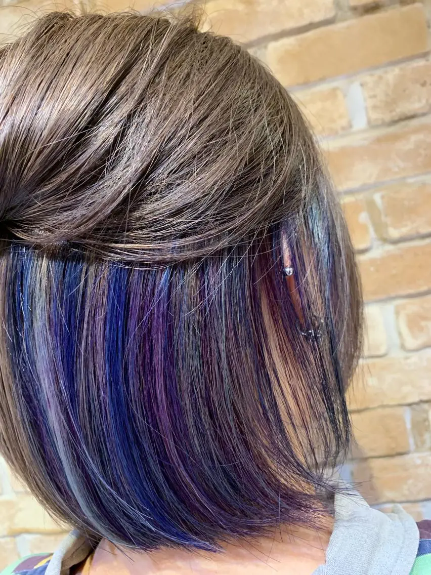 ショート カラー ユニコーンカラー 💜Rebre** Mayu💜のヘアスタイル