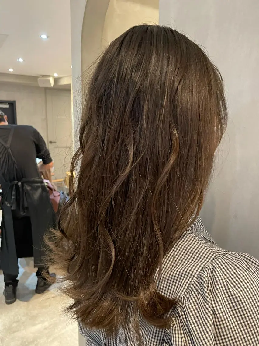 セミロング 複雑履歴に対応ブリー チ無しダブルカラーのヘアスタイル