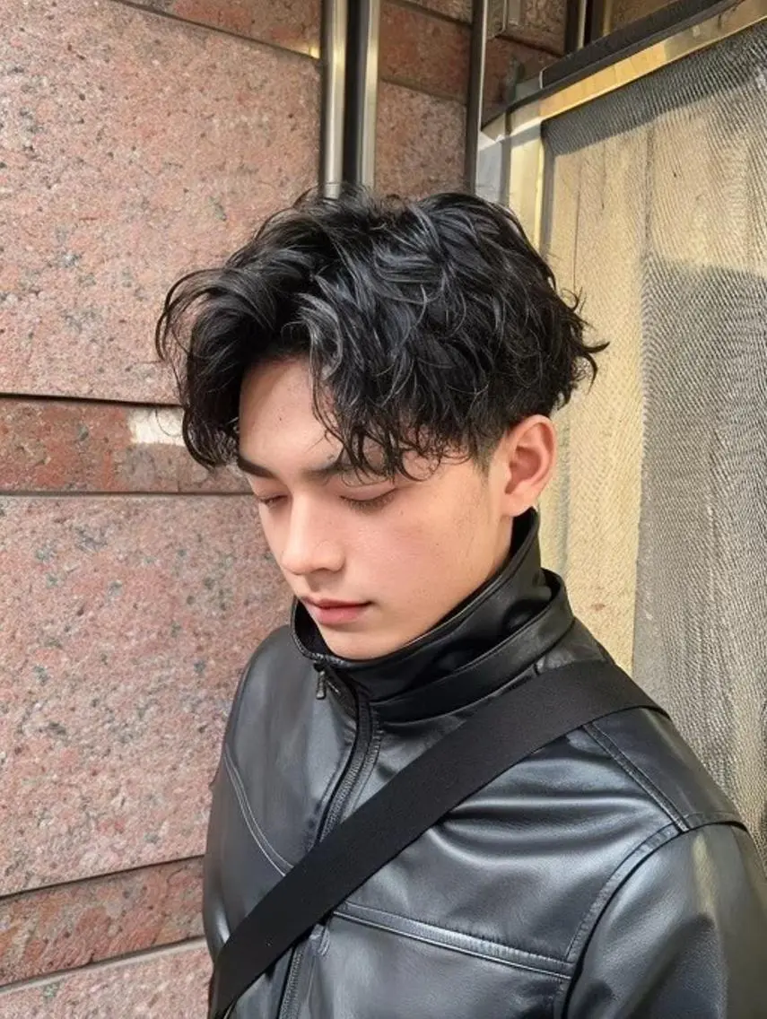メンズ メンズブリーチ センターパート メンズ韓国風 韓国マッシュ マッシュ カット パーマ メンズスタイリスト✨ 助川龍哉のヘアスタイル