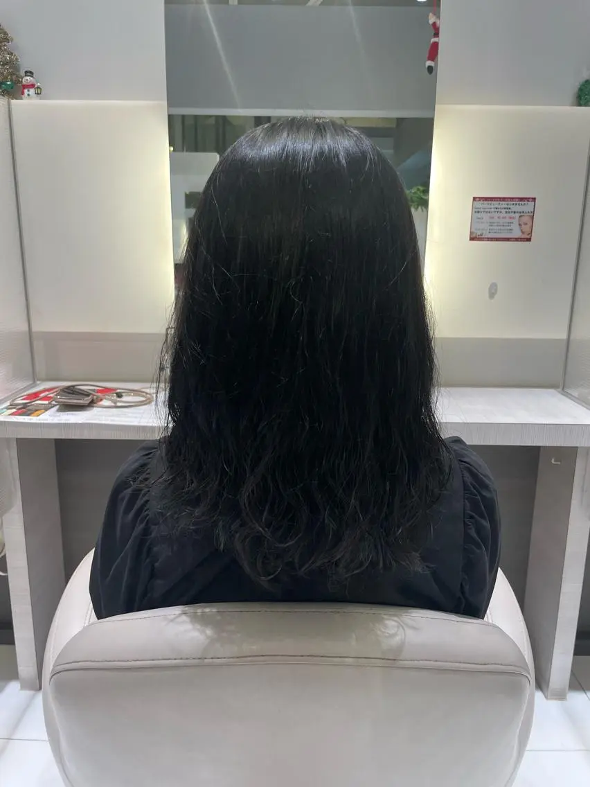 セミロング カラー 黒髪 ⭐️ダブルカラー推し lisaaaa⭐️のヘアスタイル