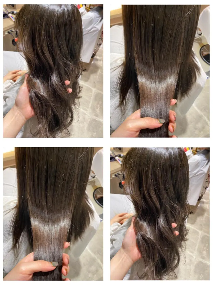 カラー グレージュ カット ヘアカラー トリートメント 🩵盛れる顔周りヘア EMI🩵のヘアスタイル