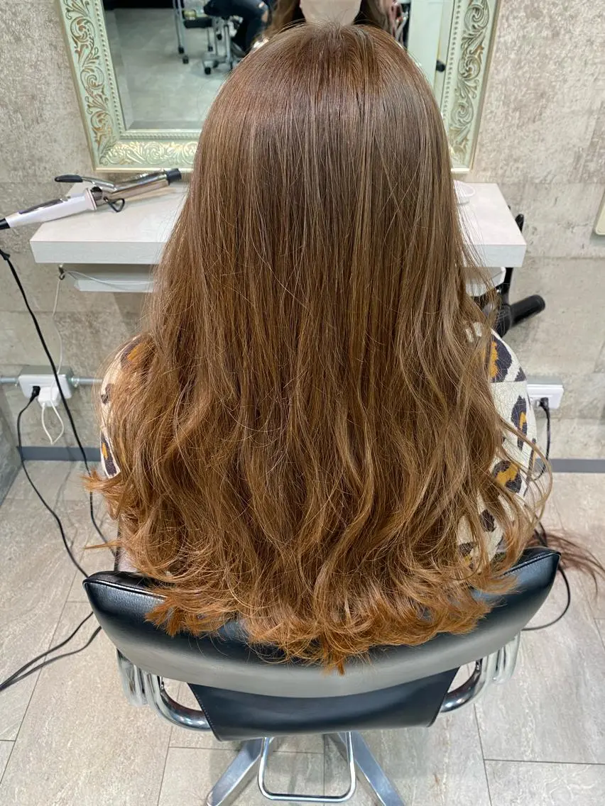 ロング カラー ブリーチ ケアブリーチ ヘアカラー 🤍韓国風ヘア 柴田真帆🤍のヘアスタイル