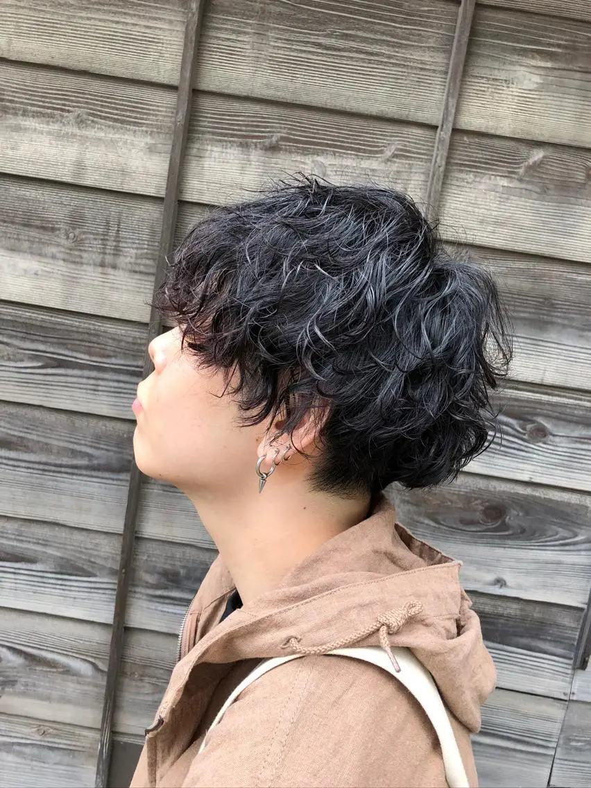 パーマ メンズ カット パーマ コレットヘアー 田中アヤノのヘアスタイル